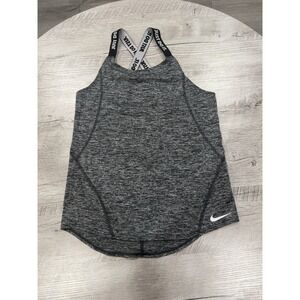 Nike Dri-Fit Women's Athletic Tank Top Large Gray Heather Crossback Just Do It